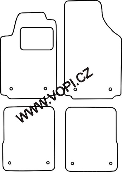 Autokoberce Audi A2 1999 - 2005 Carfit (209)